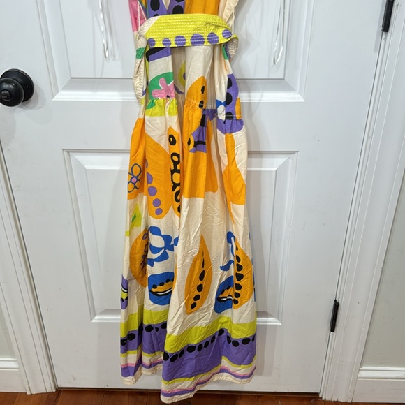 *NEW* ZARA BLOGGER FAVORITE COLORFUL GEOMETRIC MIDI DRESS XS - Picture 12 of 13